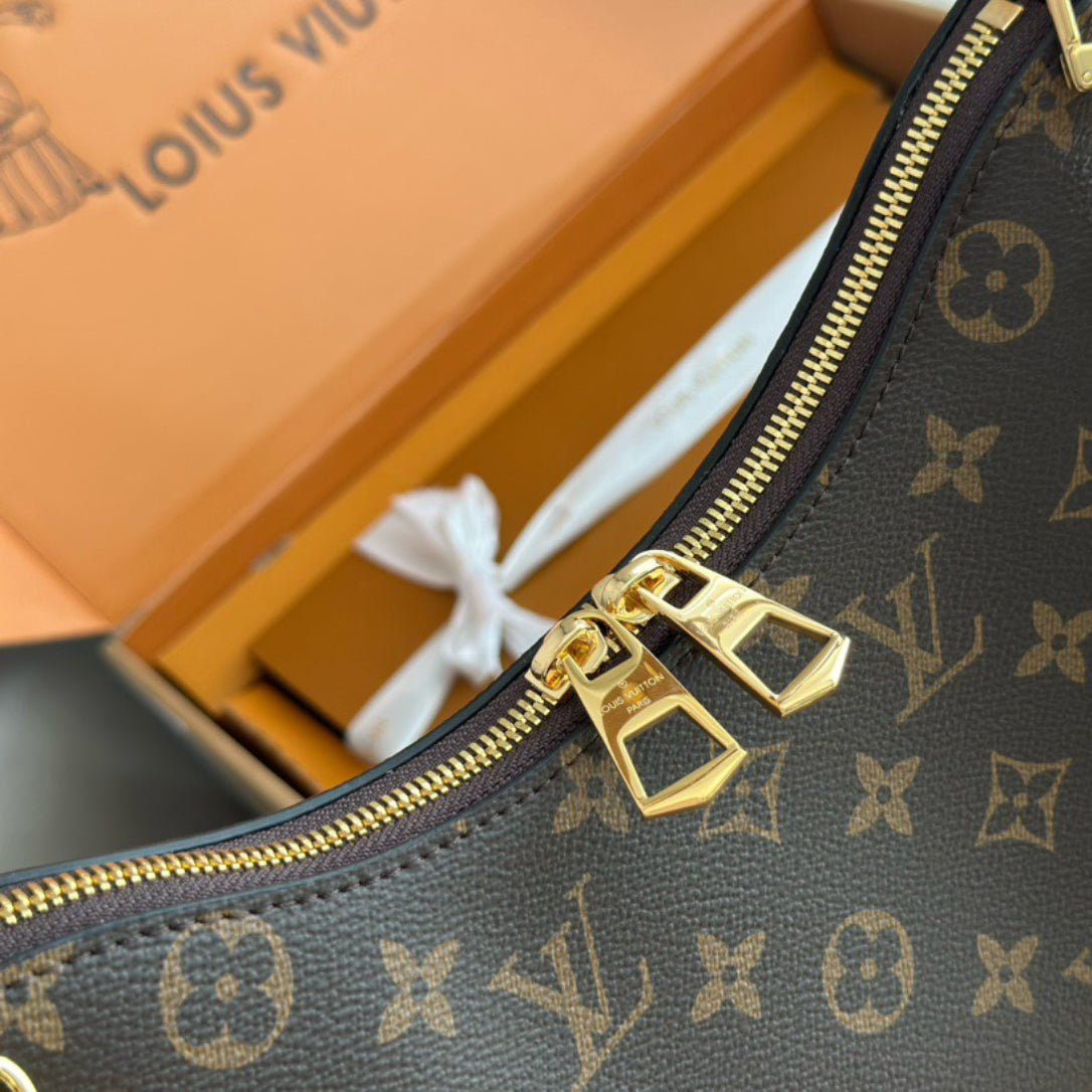 Classic Monogram Crescent Shoulder Bag