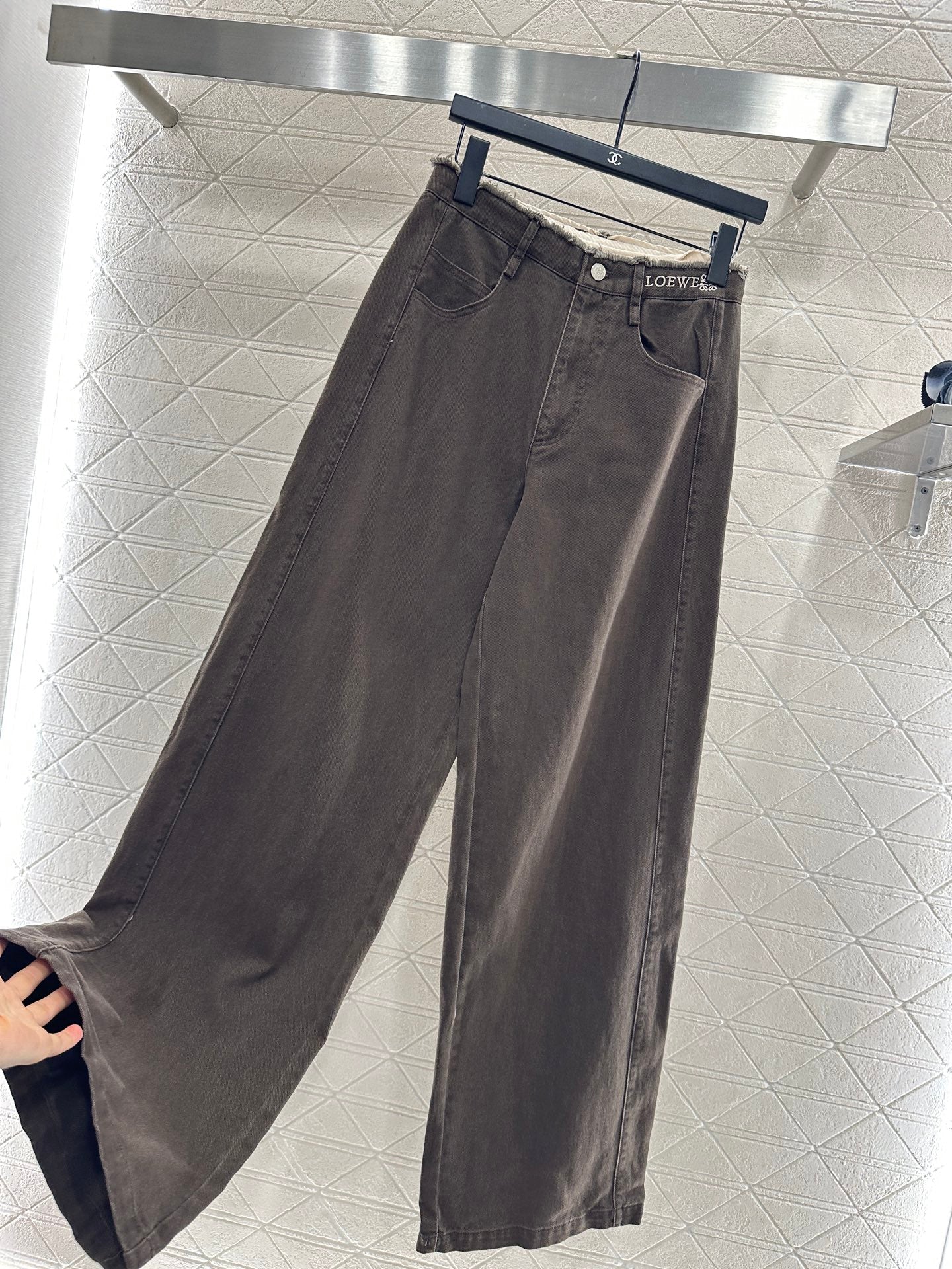 25fw Edge logo denim pants)
