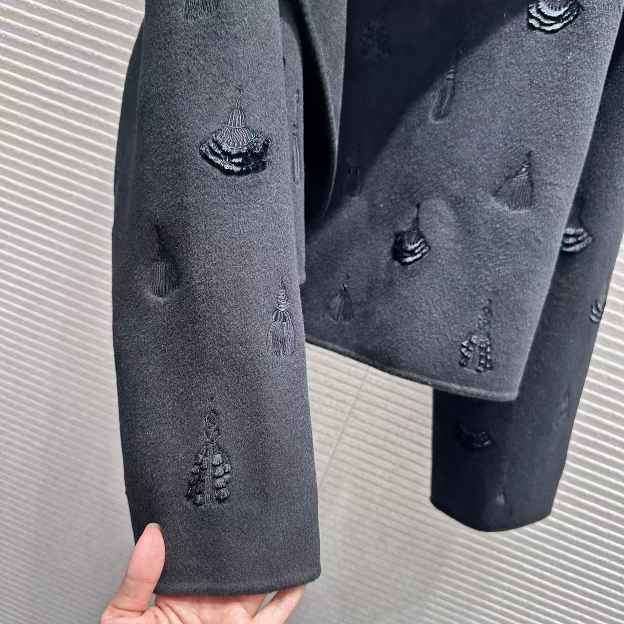 25 Cashmere cardigan jacket(BEIGI/BLACK)