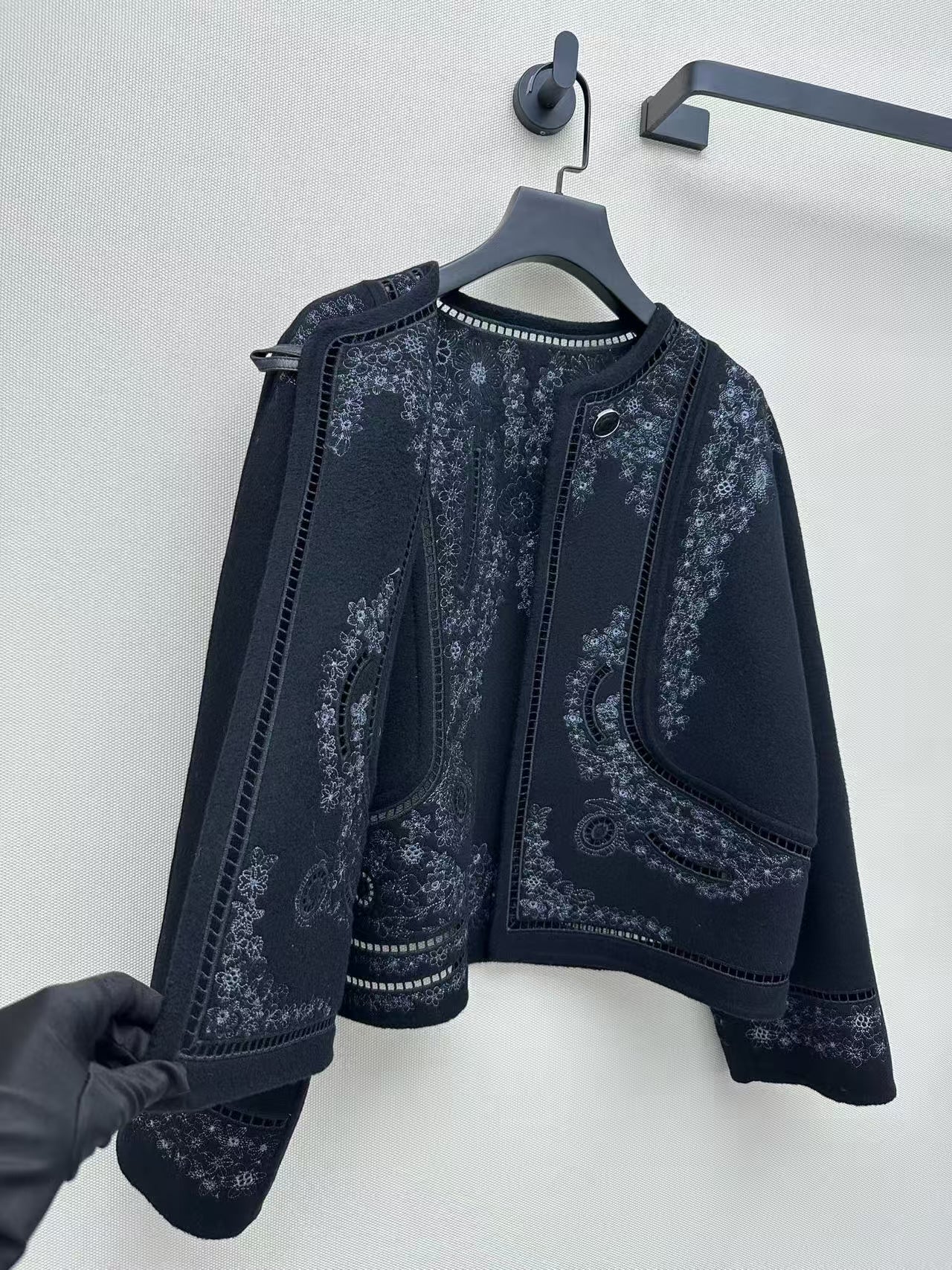 25 Cashmere cardigan jacket(BEIGI/BLACK)
