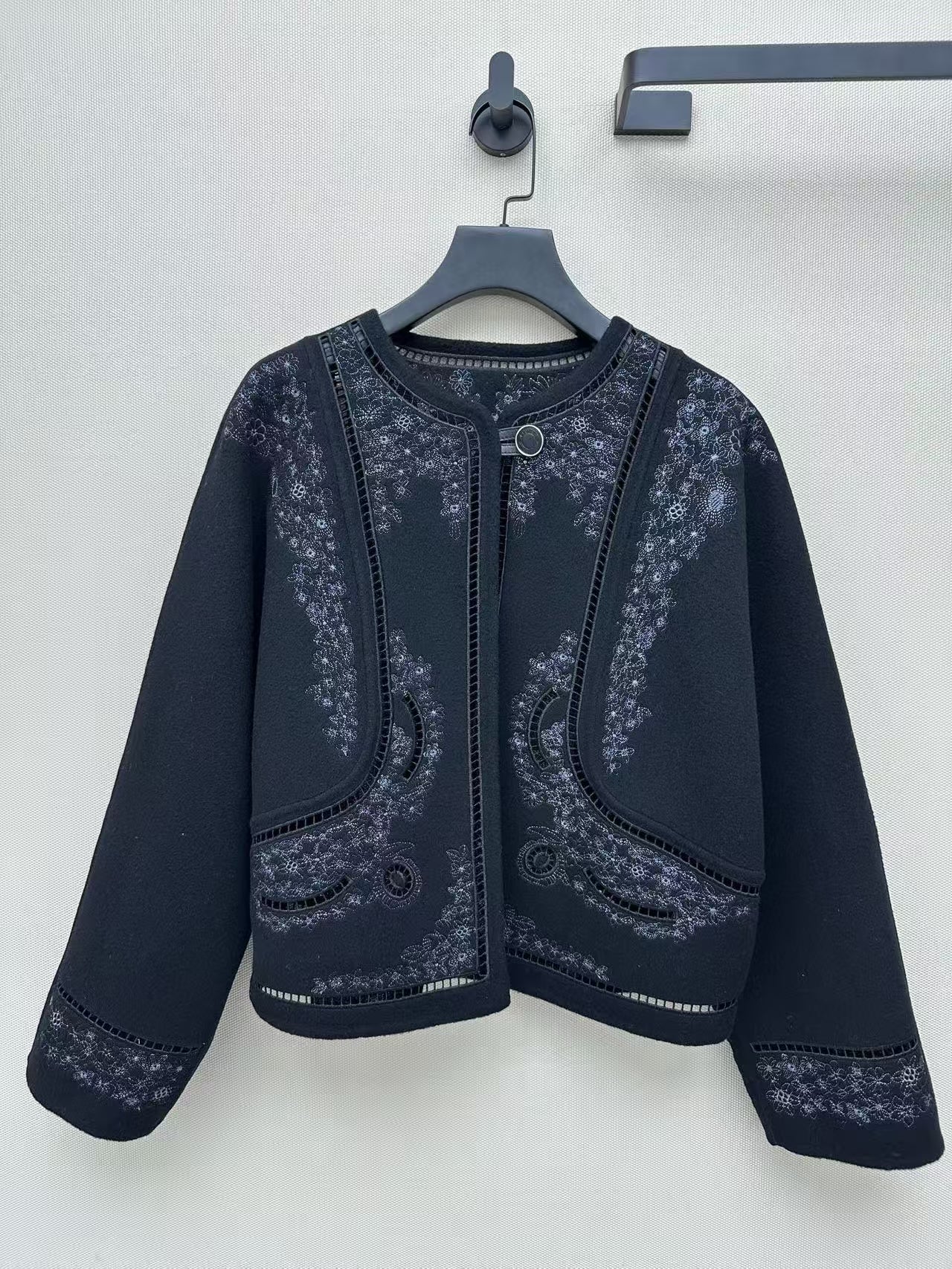 25 Cashmere cardigan jacket(BEIGI/BLACK)