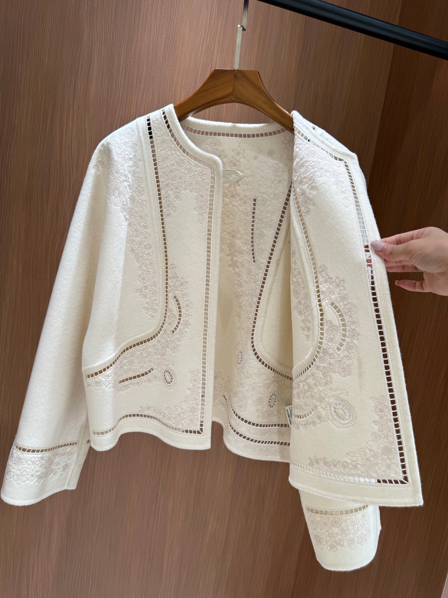 25 Cashmere cardigan jacket(BEIGI/BLACK)