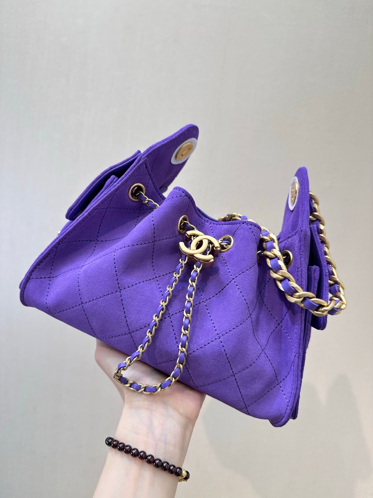 25C suede hippie bag (Purple)
