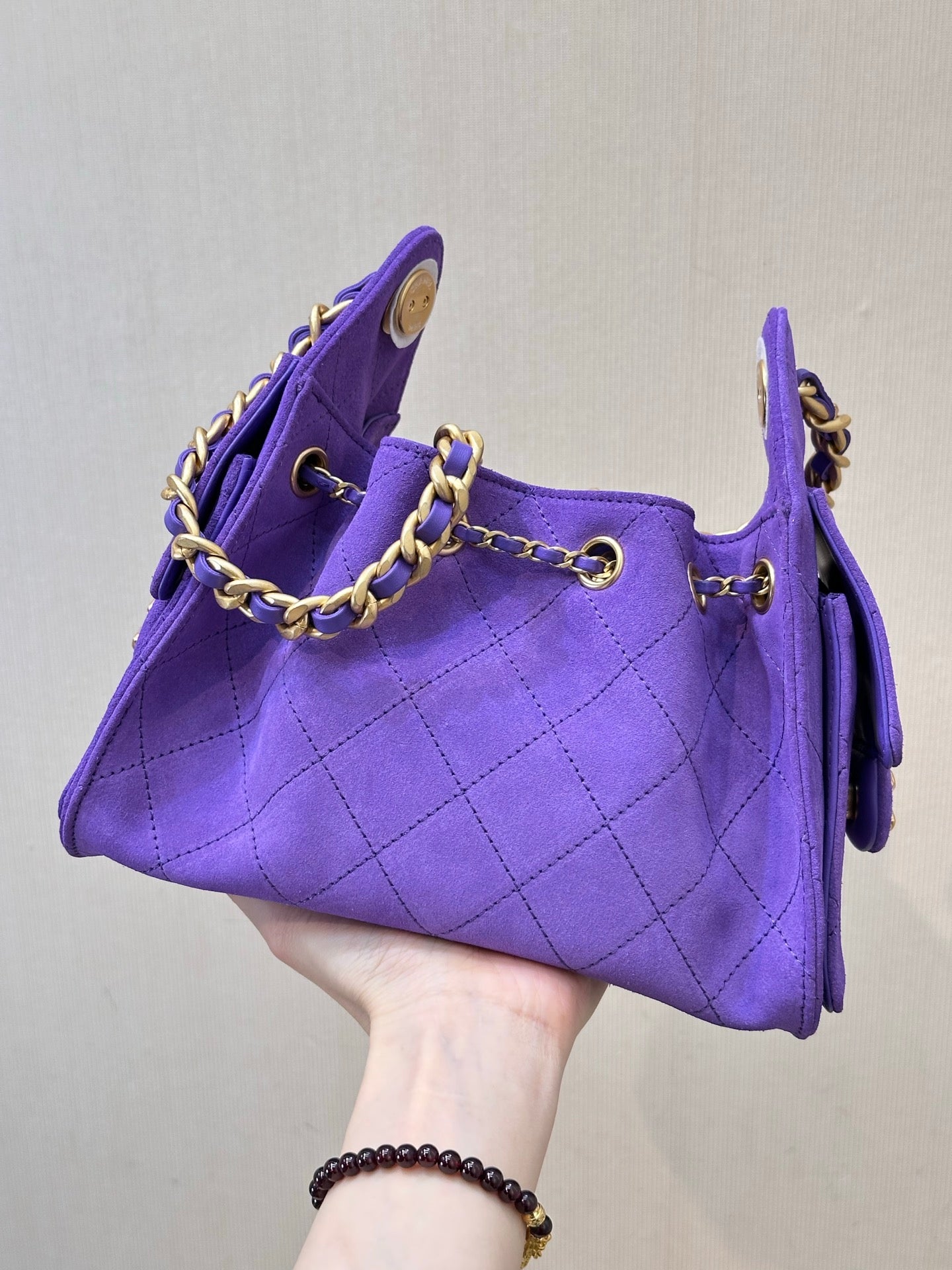25C suede hippie bag (Purple)
