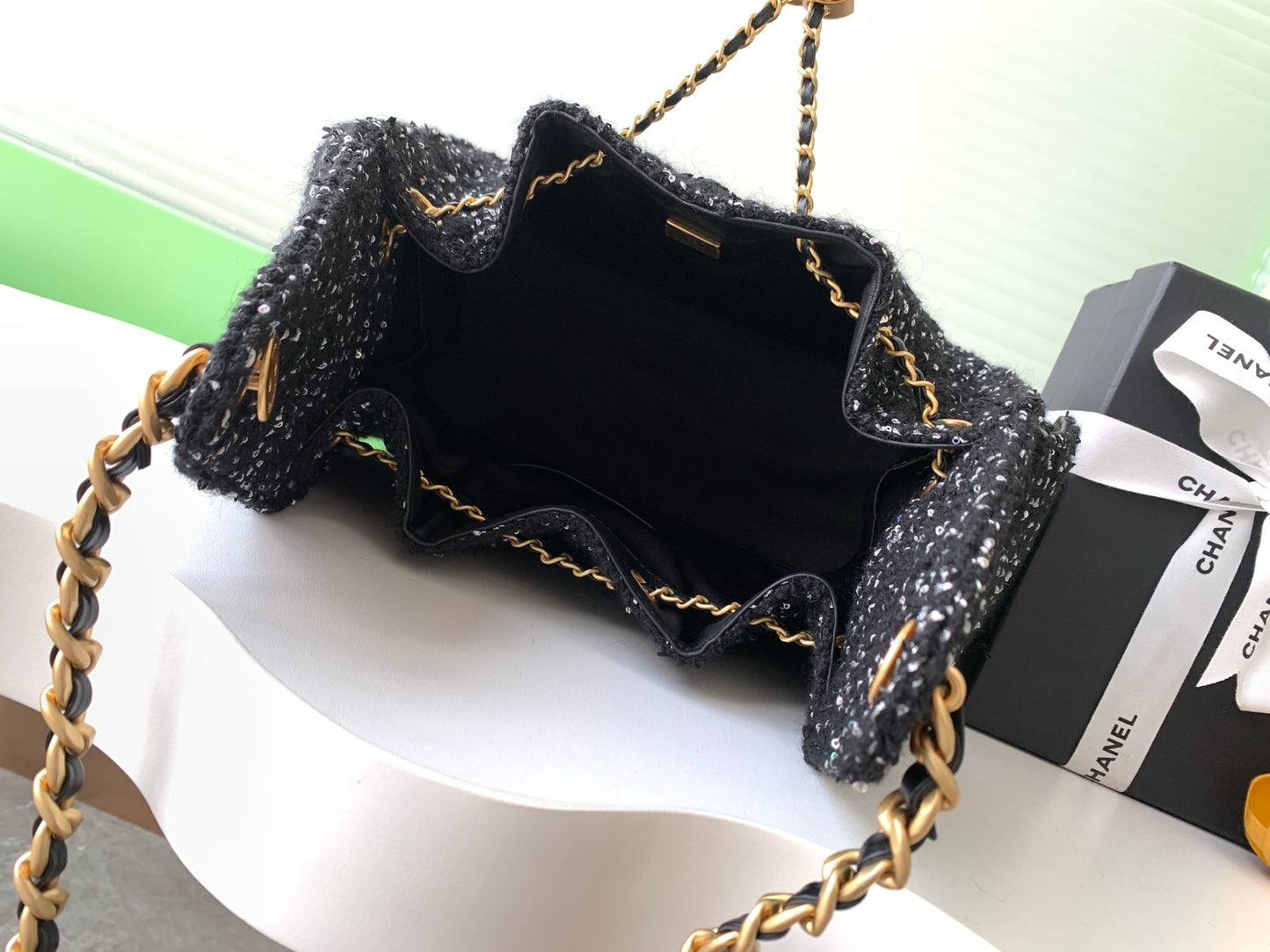 25C suede hippie bag (Woolen sequins)