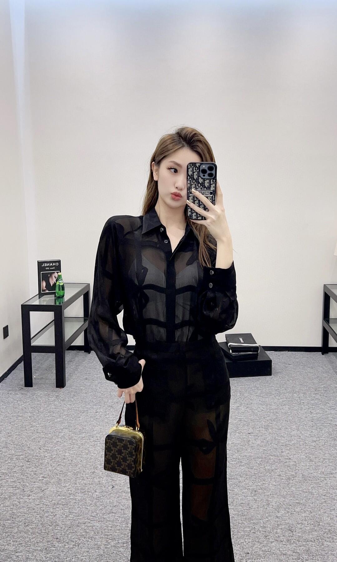 25ss Silk wide leg pants