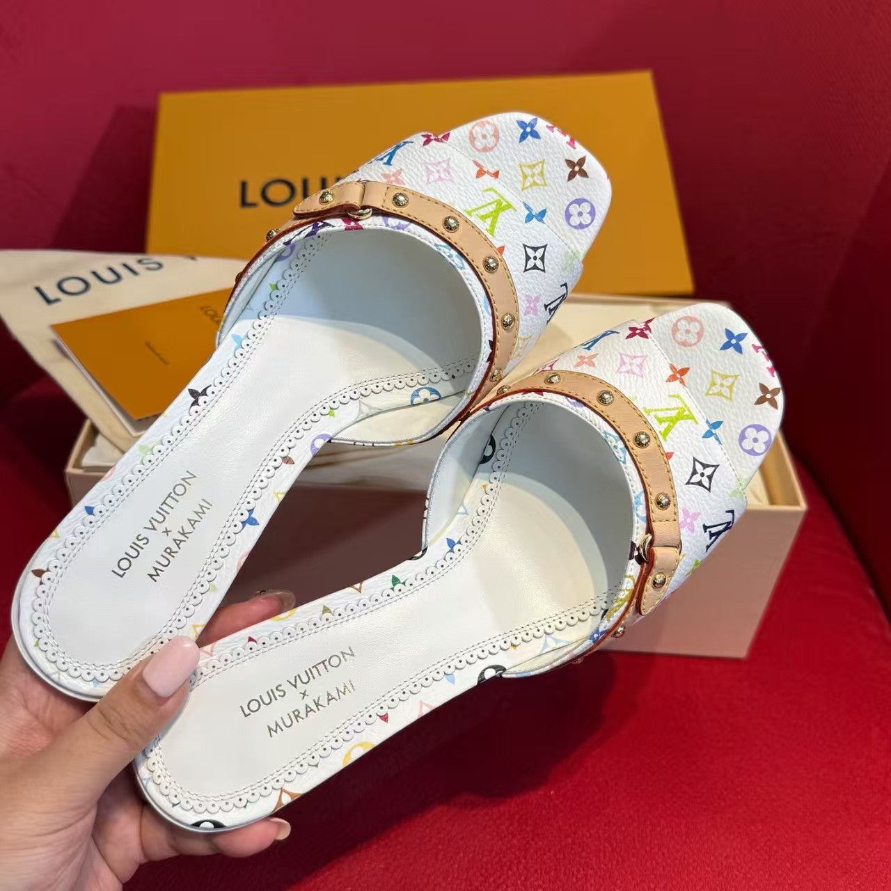 White Three-color Shoes