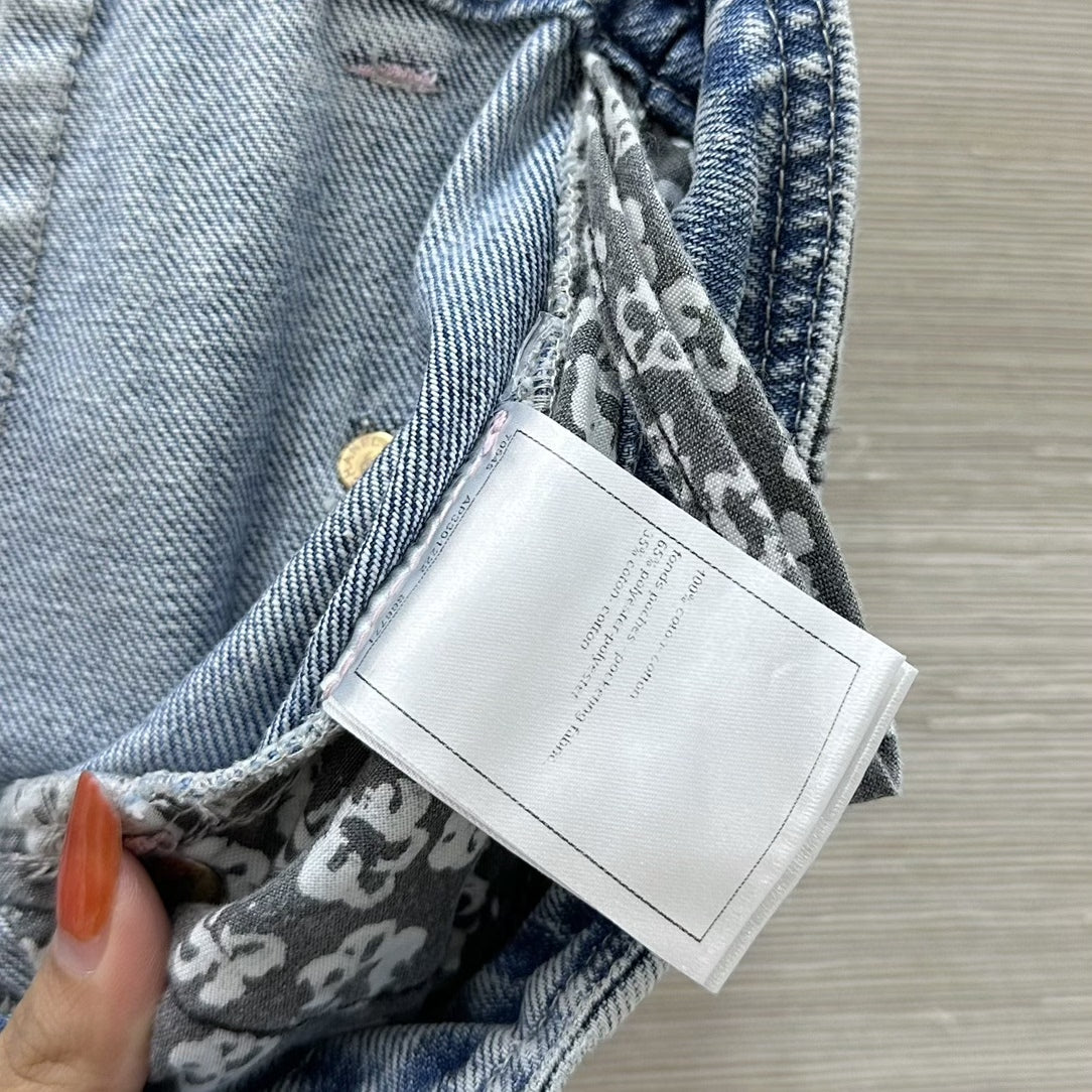 25 patchwork gradient jeans