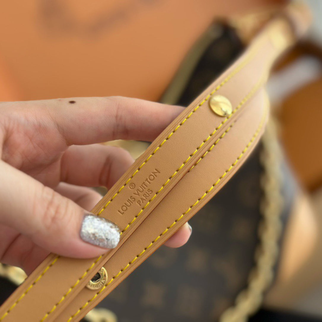 Classic Monogram Crescent Shoulder Bag