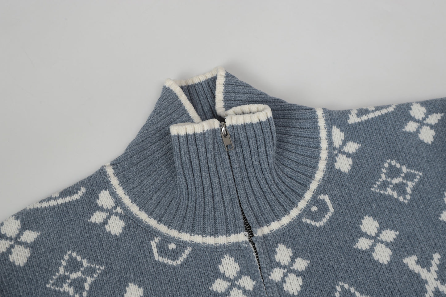 25 zipper long sleeve sweater