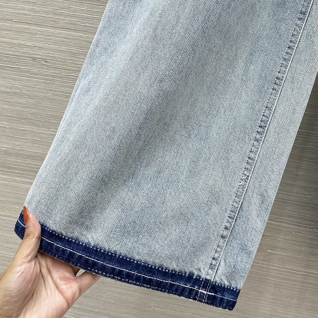 25 patchwork gradient jeans