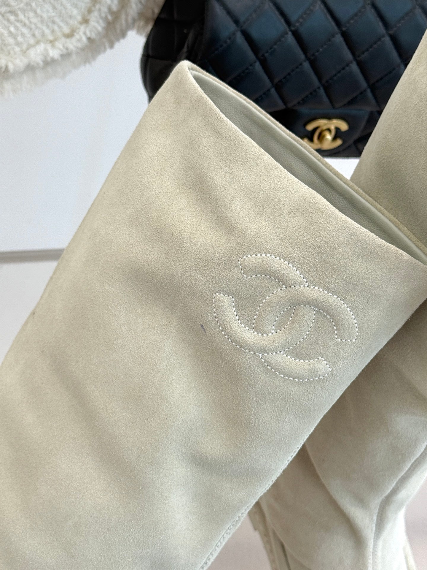 C 25 Classic Embroidered Suede Pants and Boots