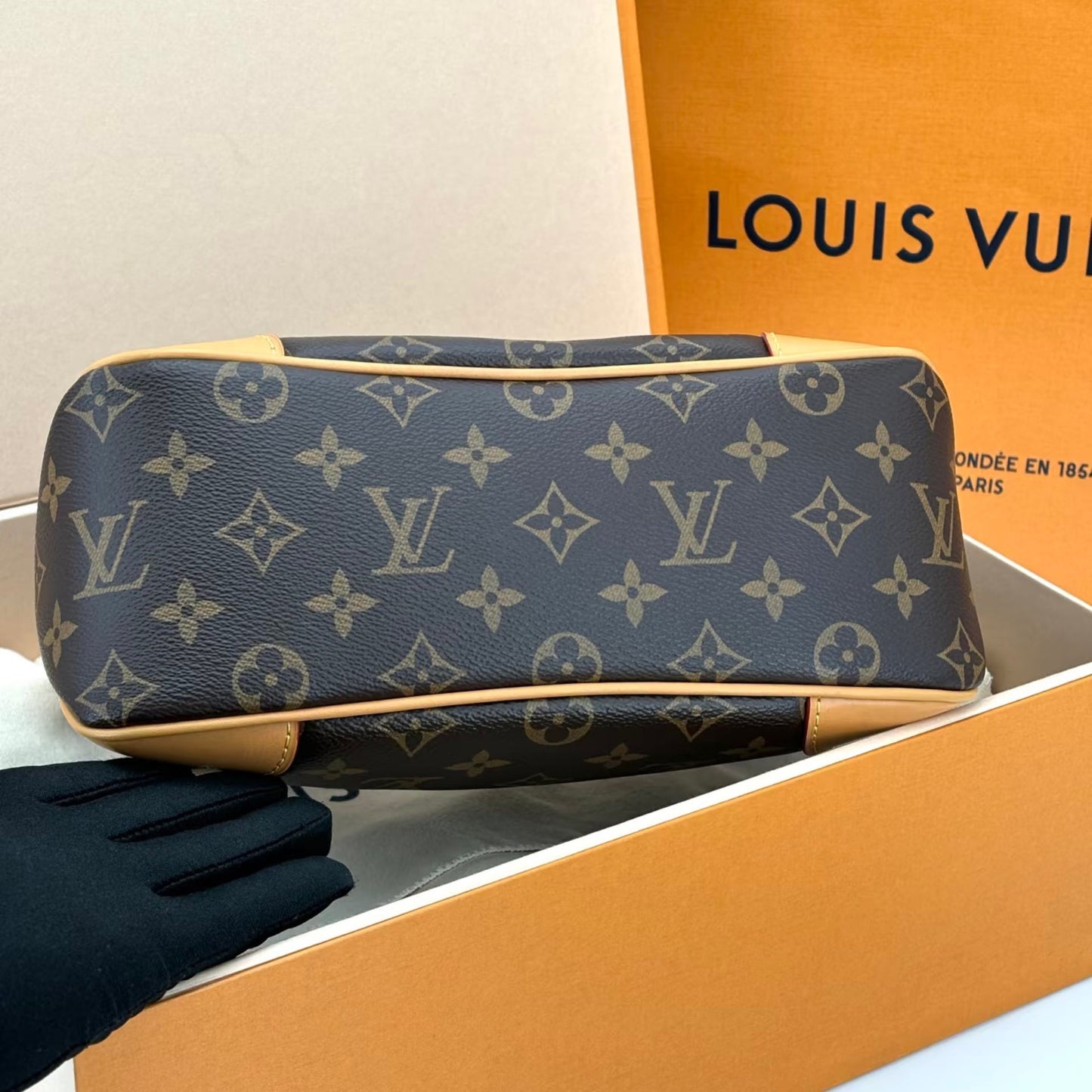 Classic Monogram Crescent Shoulder Bag