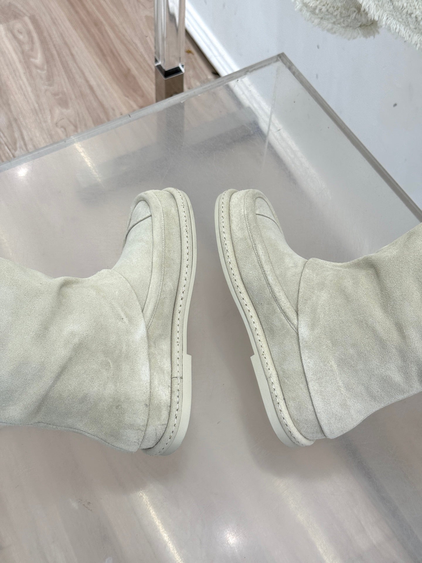C 25 Classic Embroidered Suede Pants and Boots