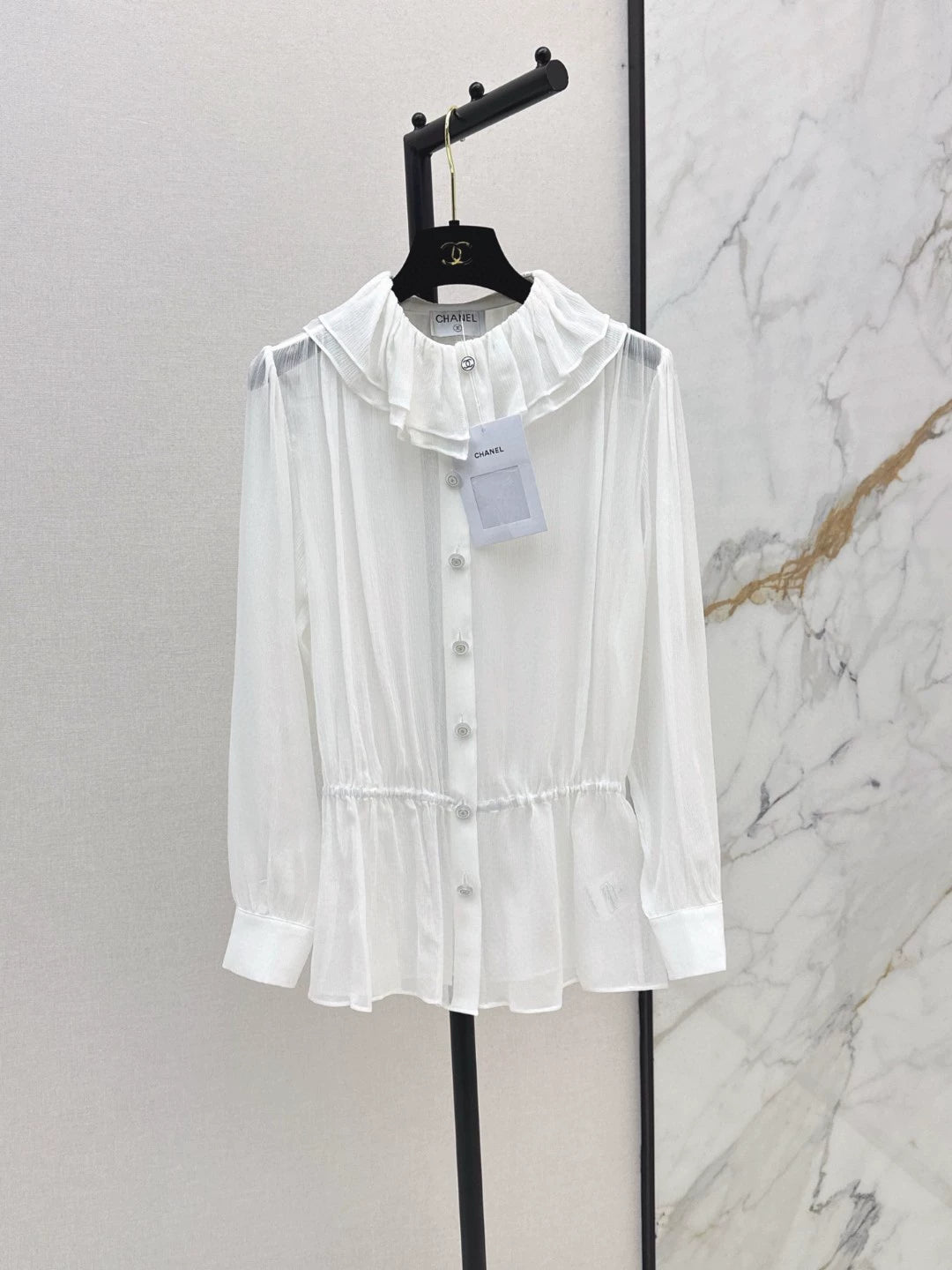 25 Early Spring and Summer New Ruffle Chiffon Shirt