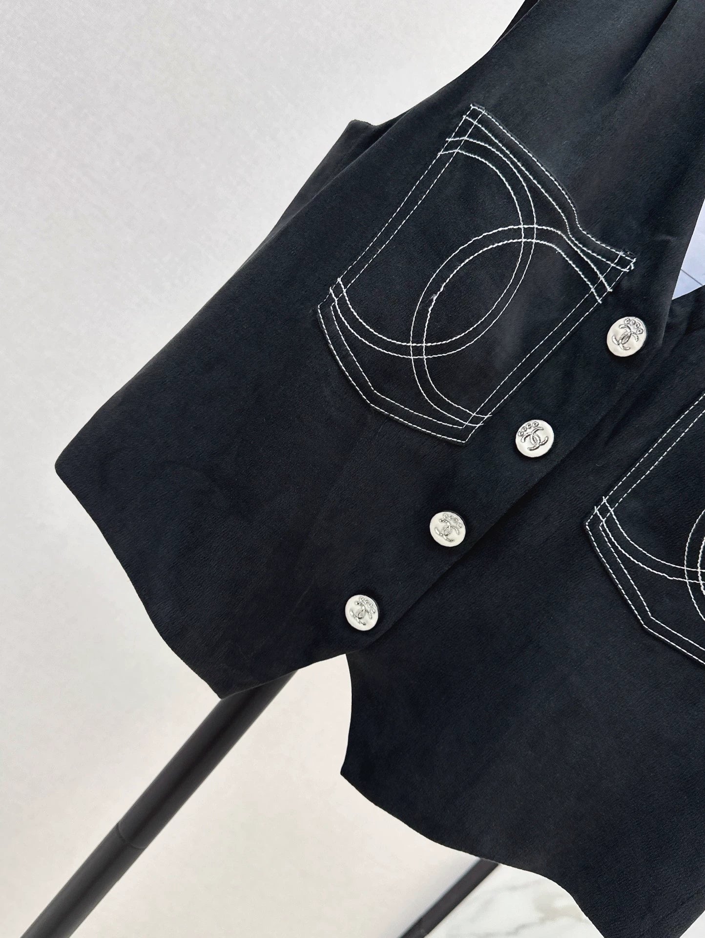 2025 new product Double C vest shorts set