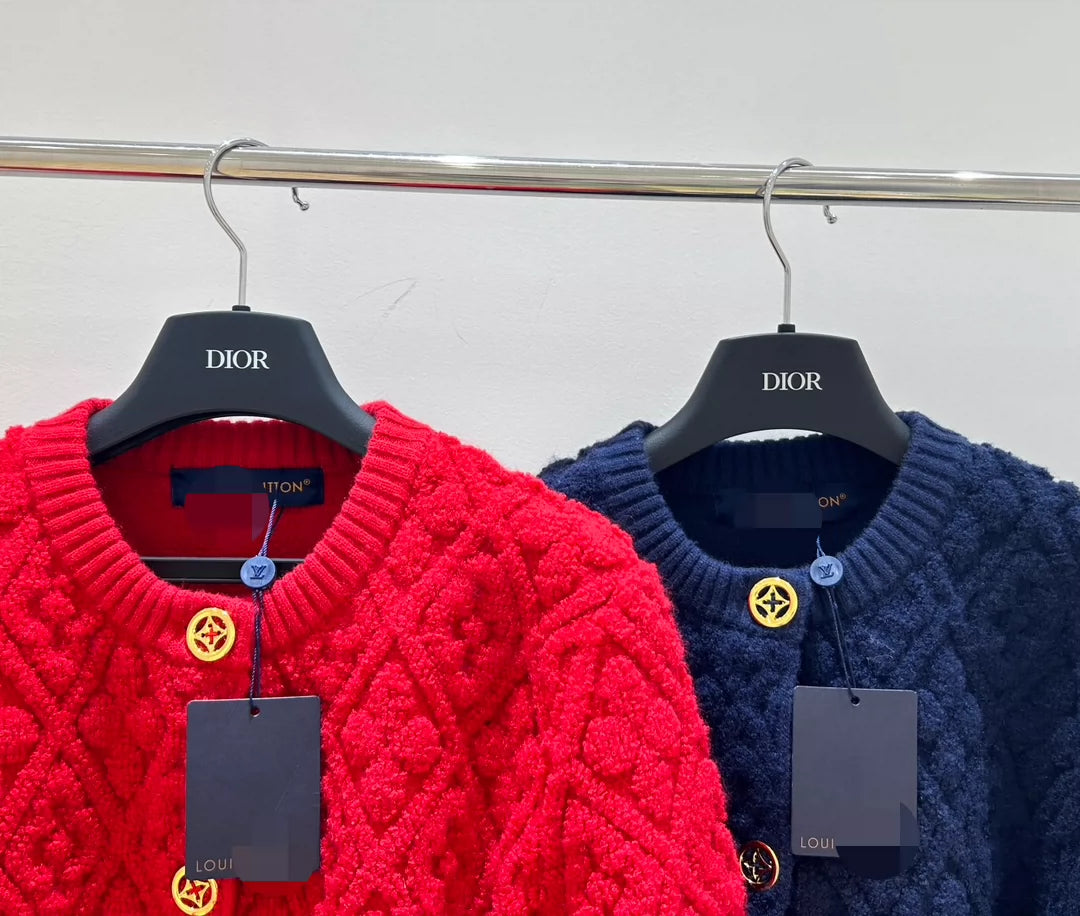 25 Diamond knit cardigan jacket