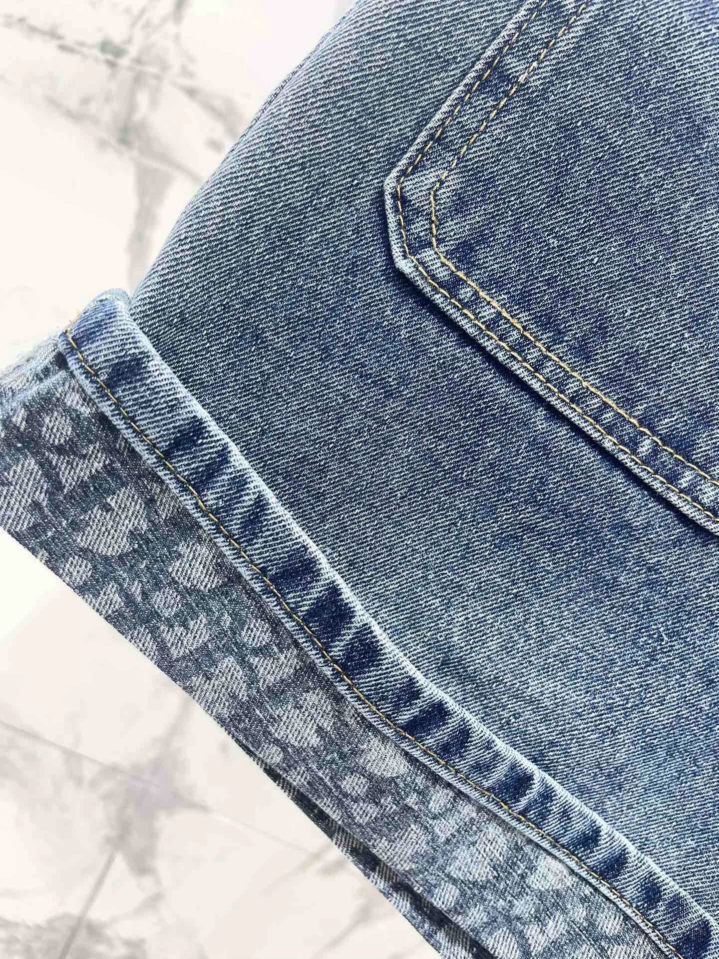 25 new old flower curled denim shorts