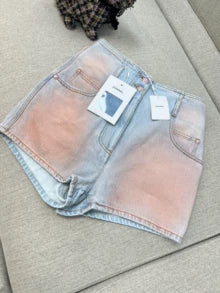 New gradient denim shorts