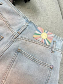 New gradient denim shorts