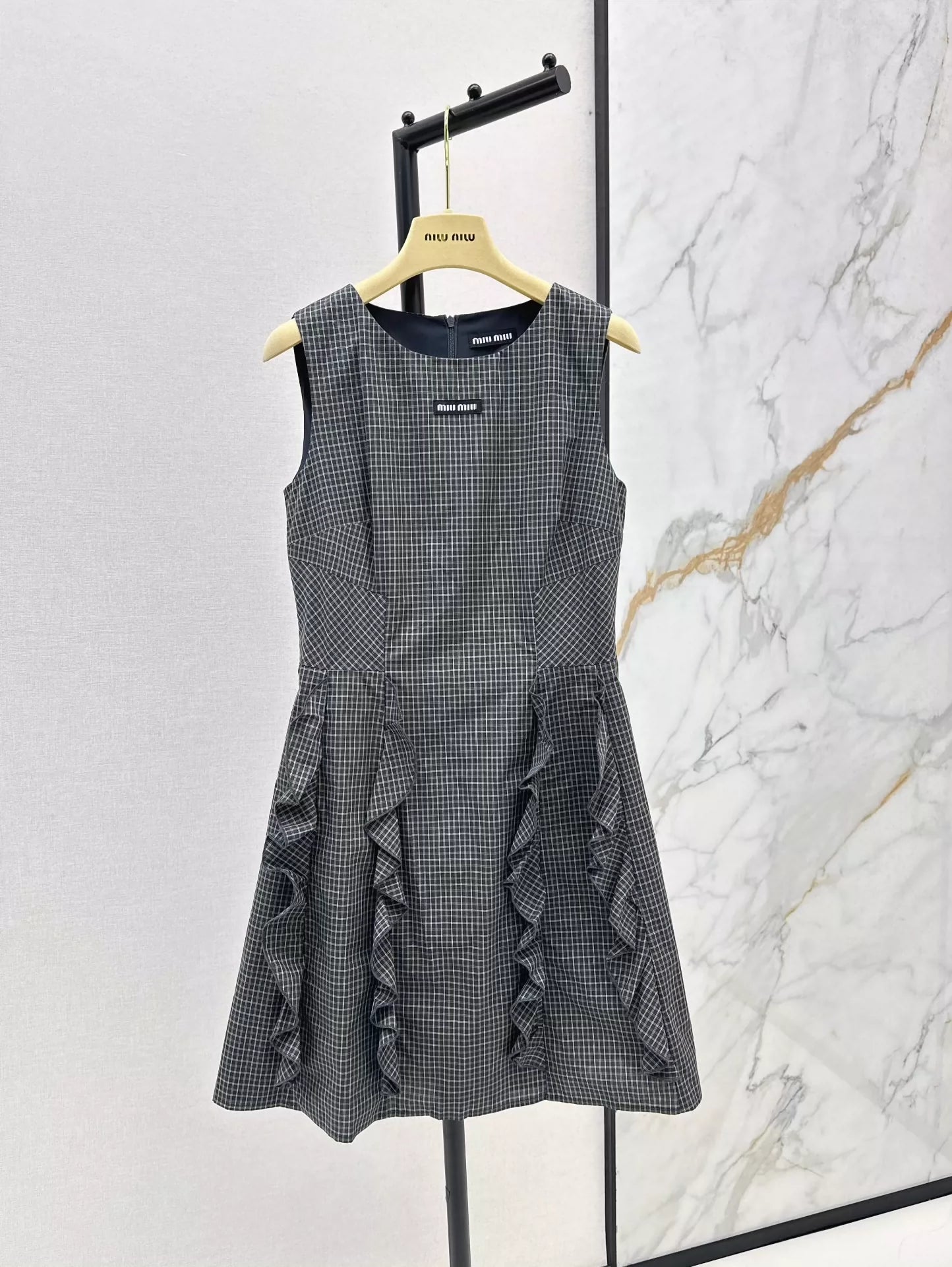 2025 new product Plaid lace vest skirt