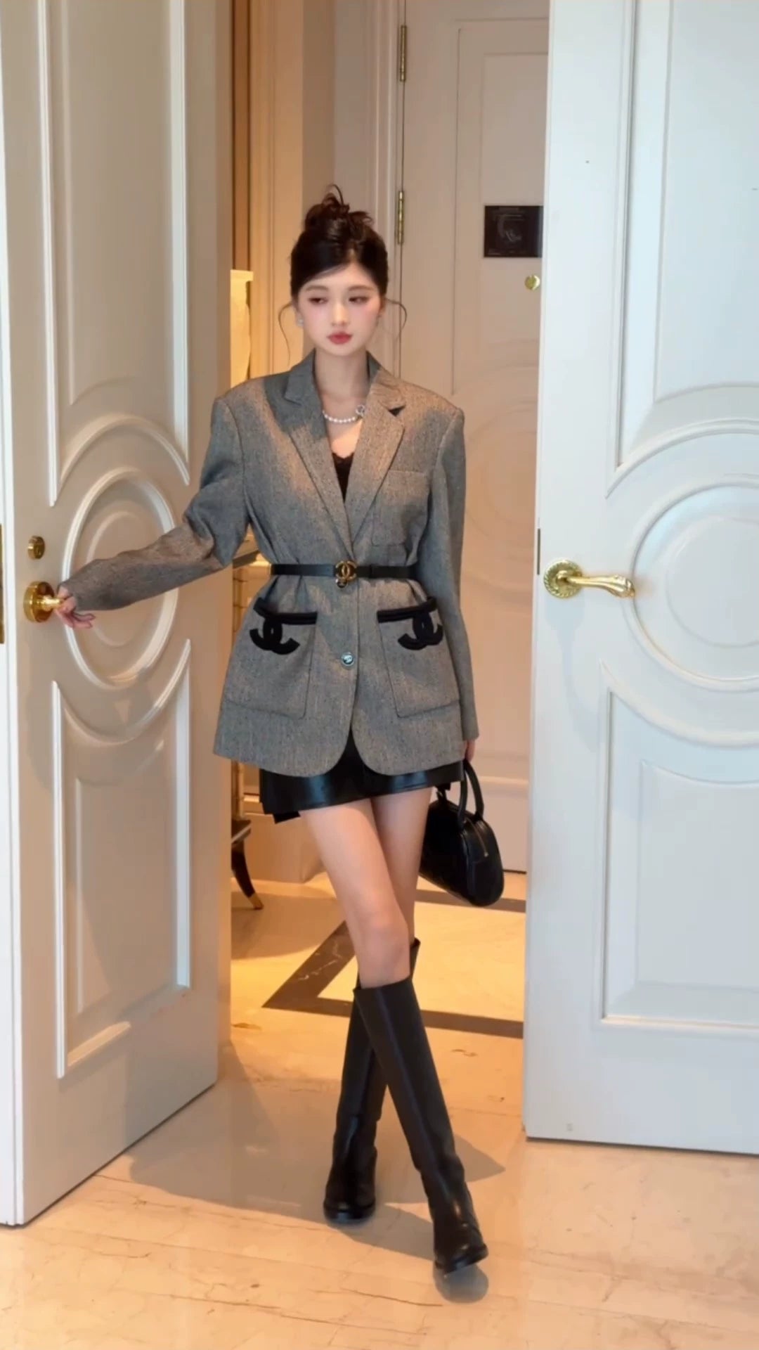 25 Blazer with logo pocket detail