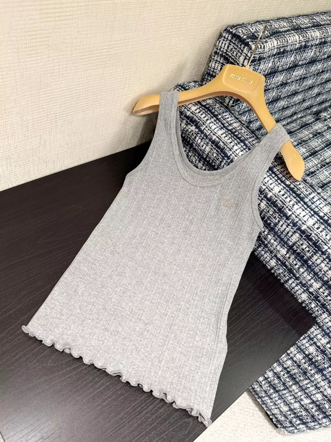 25ss new embroidered knitted vest