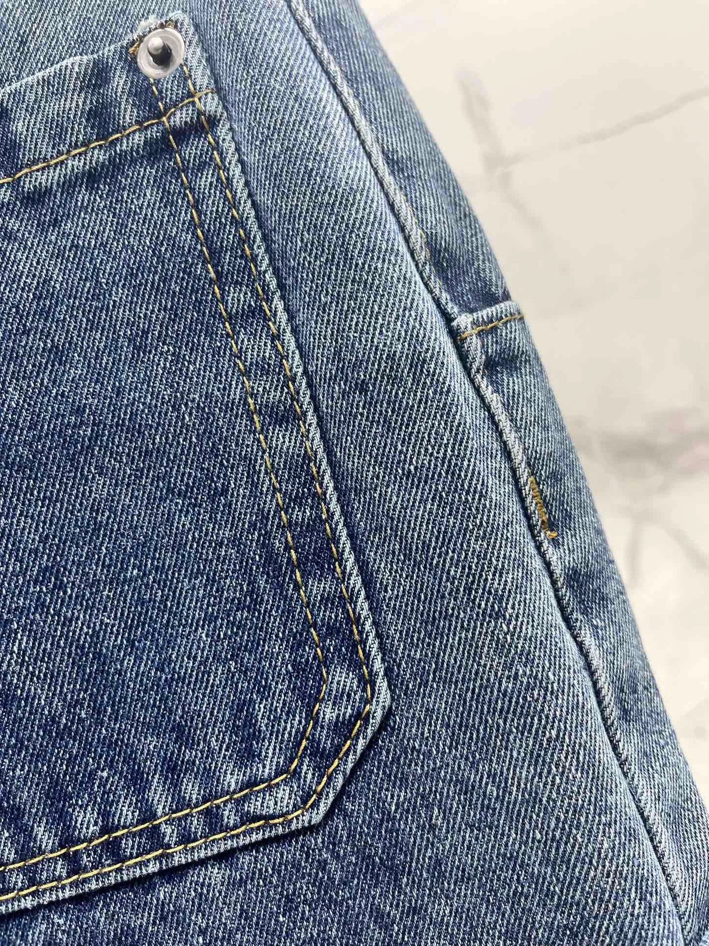 25 new old flower curled denim shorts