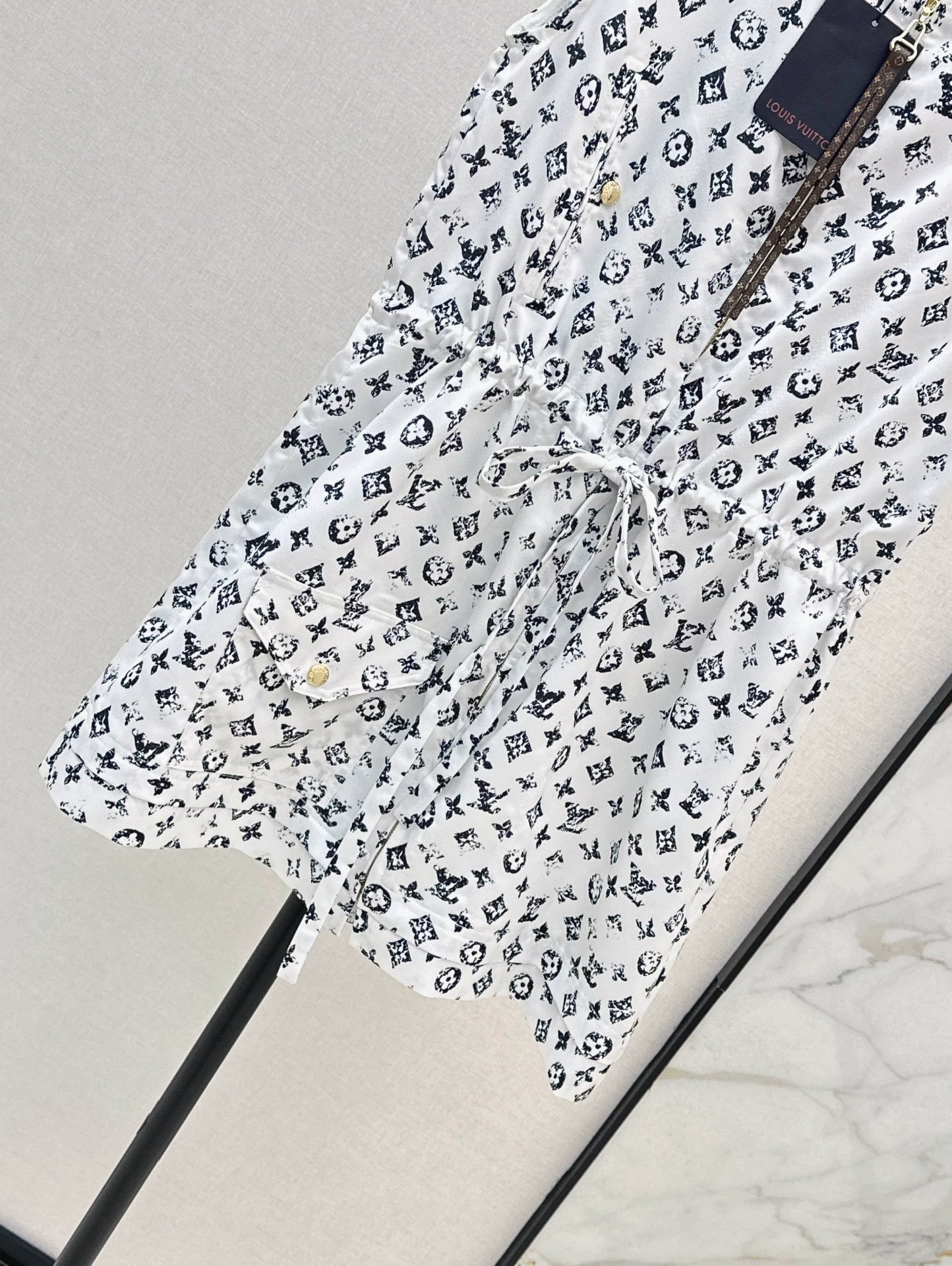 New Arrival Zippered Printed Vest Dress