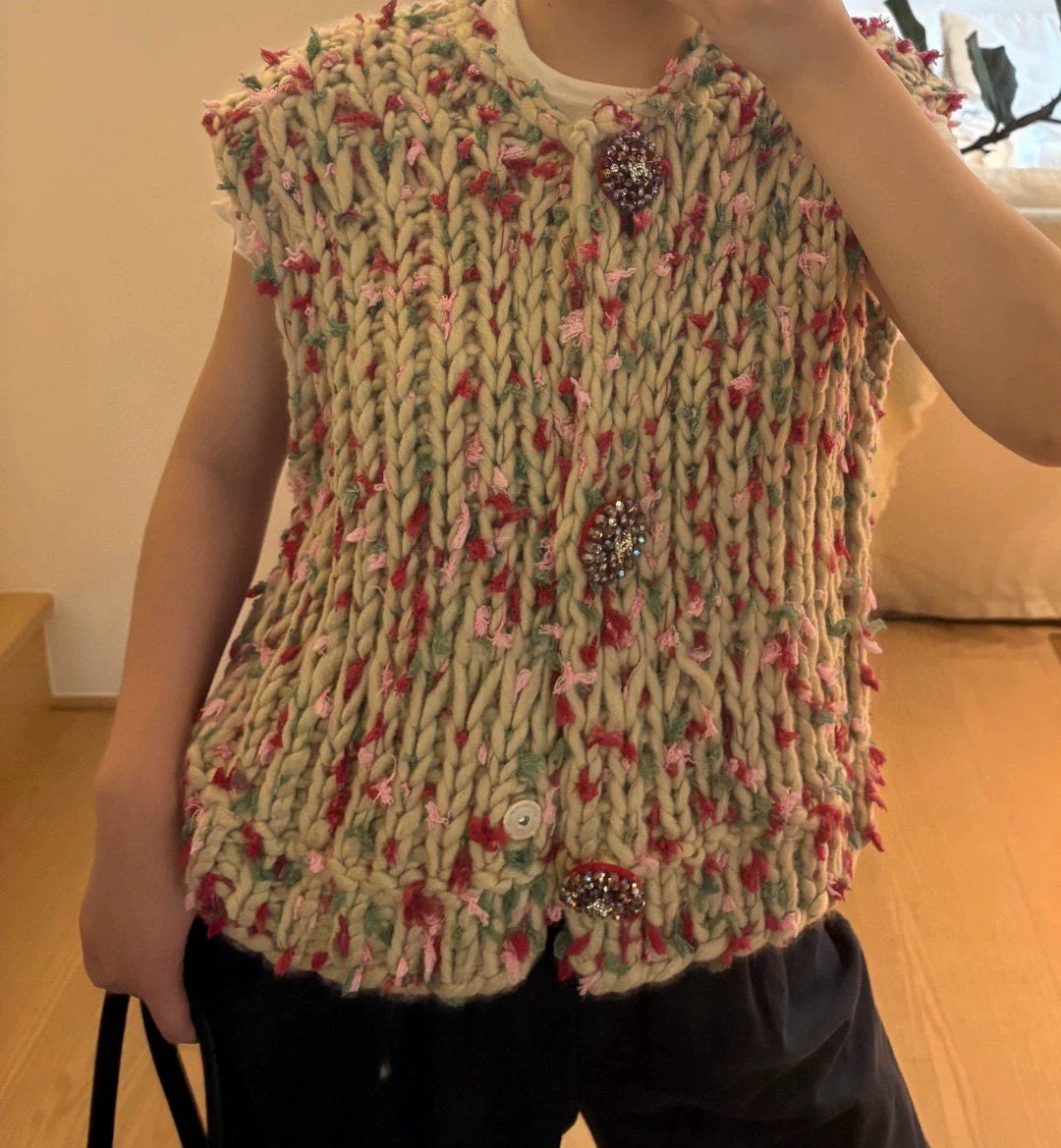25fw Colorful woven vest(Medieval Series)