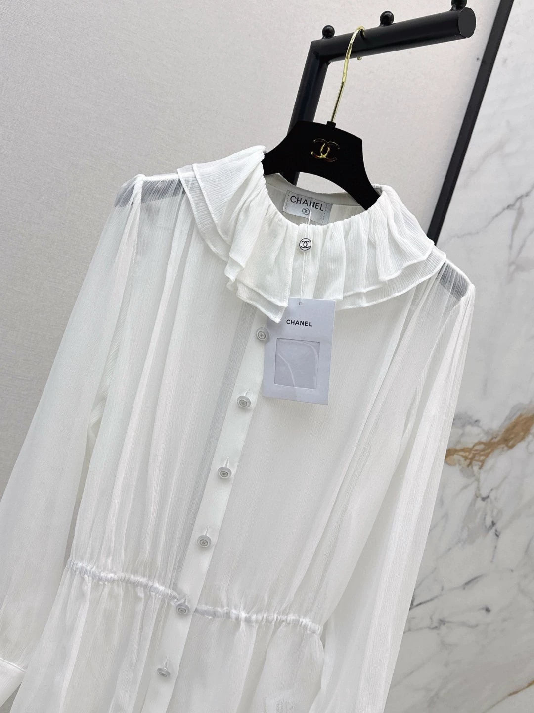 25 Early Spring and Summer New Ruffle Chiffon Shirt