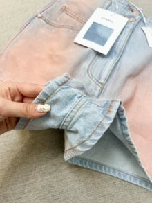 New gradient denim shorts