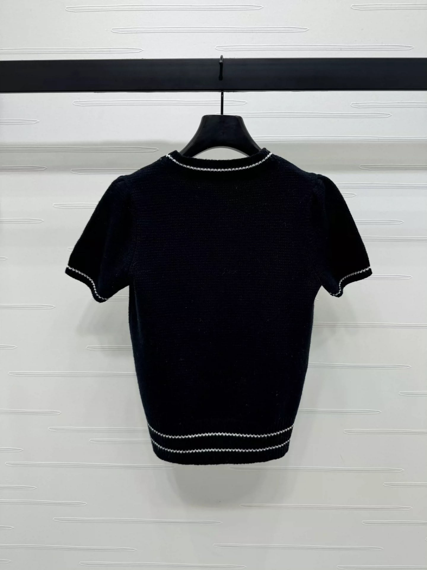 2025SS new five-star letter knitted short-sleeved top