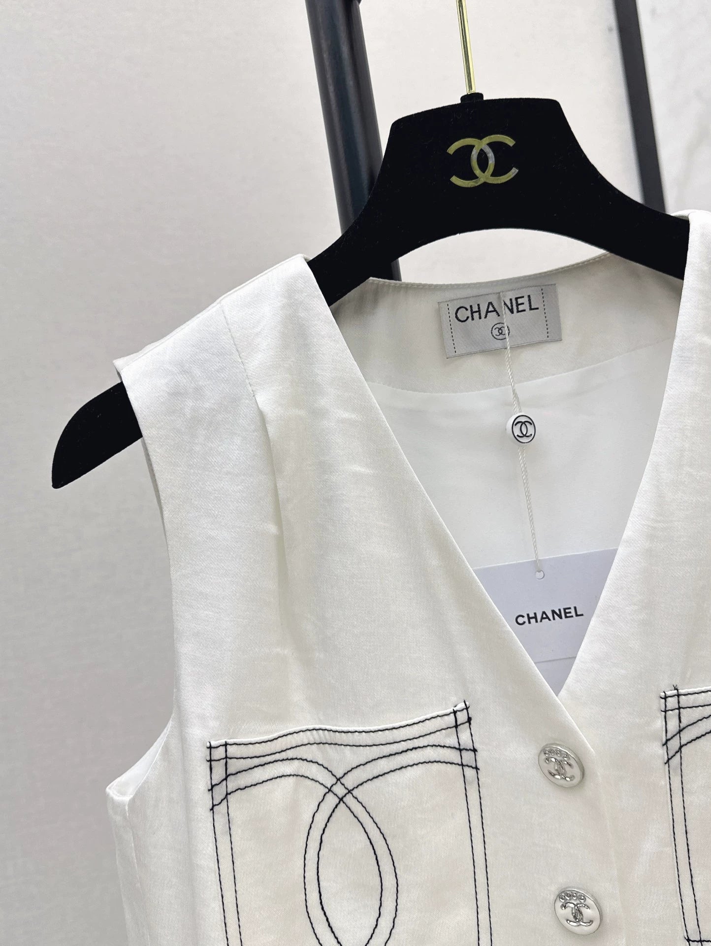 2025 new product Double C vest shorts set