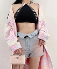 New gradient denim shorts