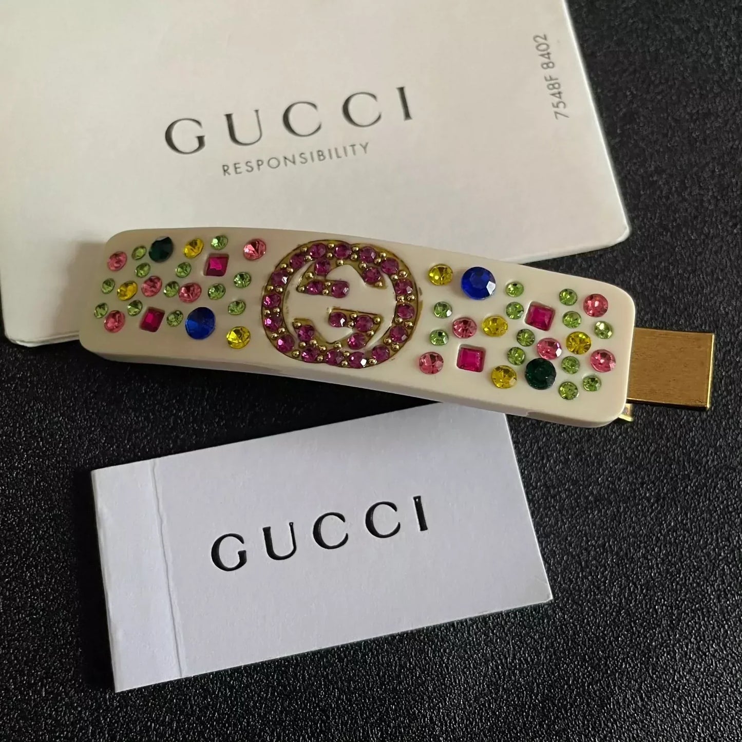 25 new Acetate duckbill clip with colored diamonds and rhinestone letters