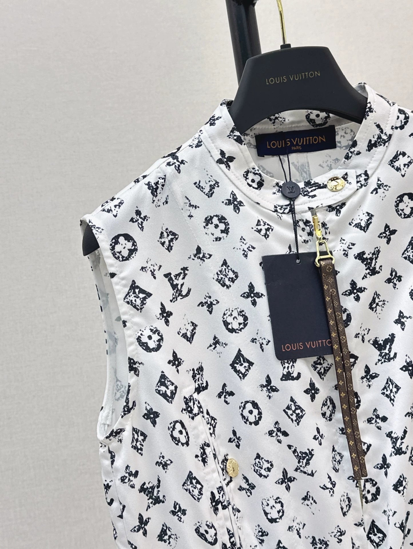 New Arrival Zippered Printed Vest Dress
