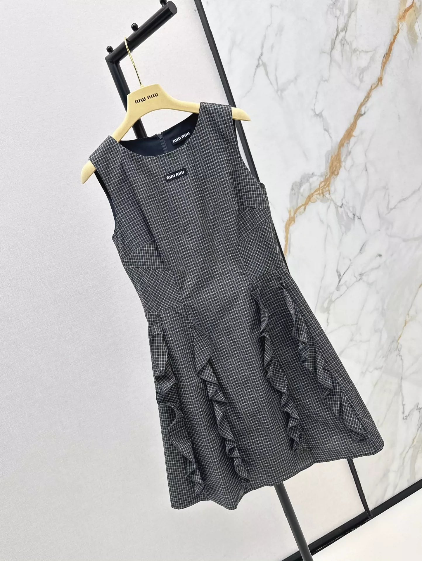 2025 new product Plaid lace vest skirt