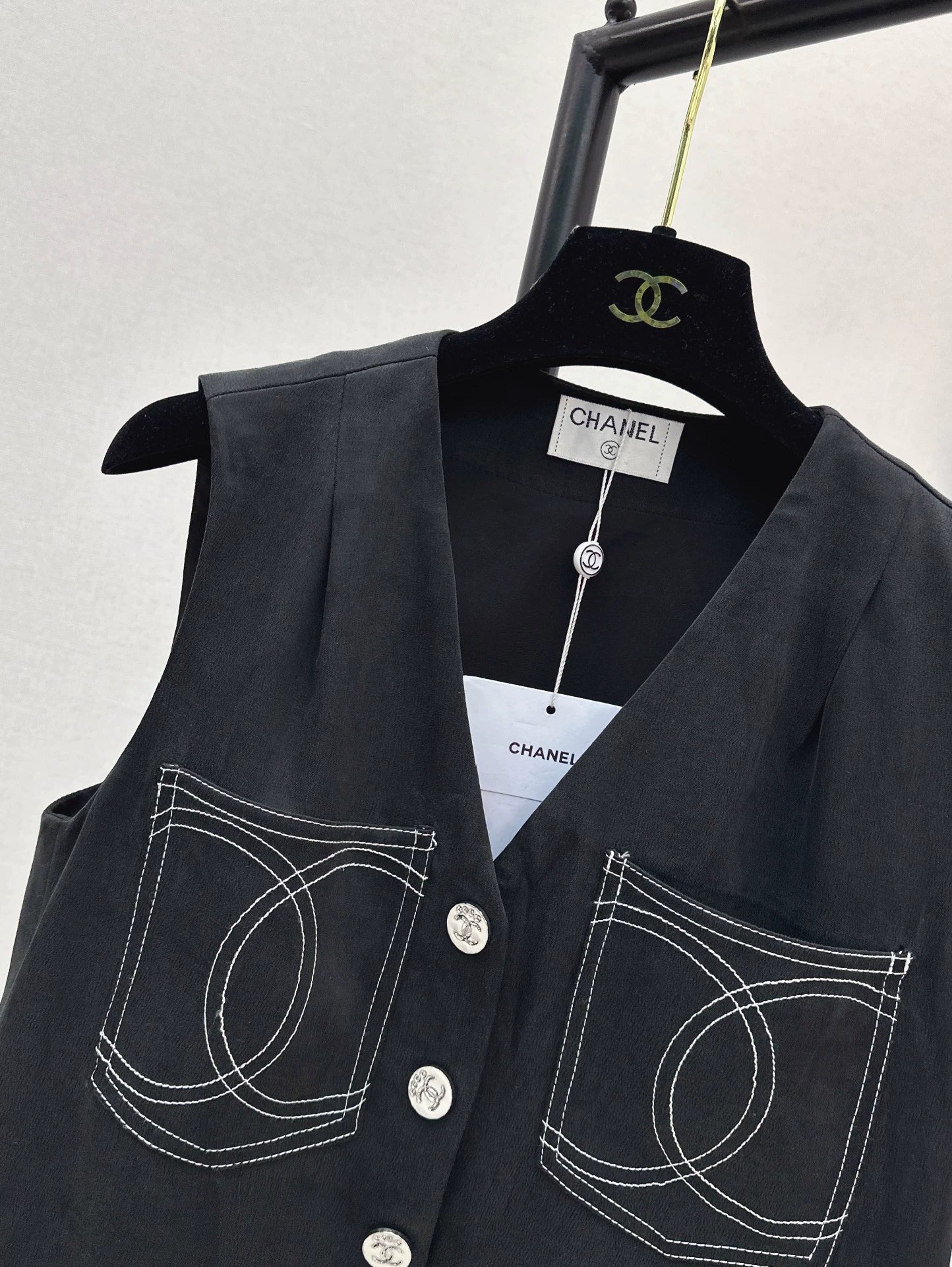 2025 new product Double C vest shorts set