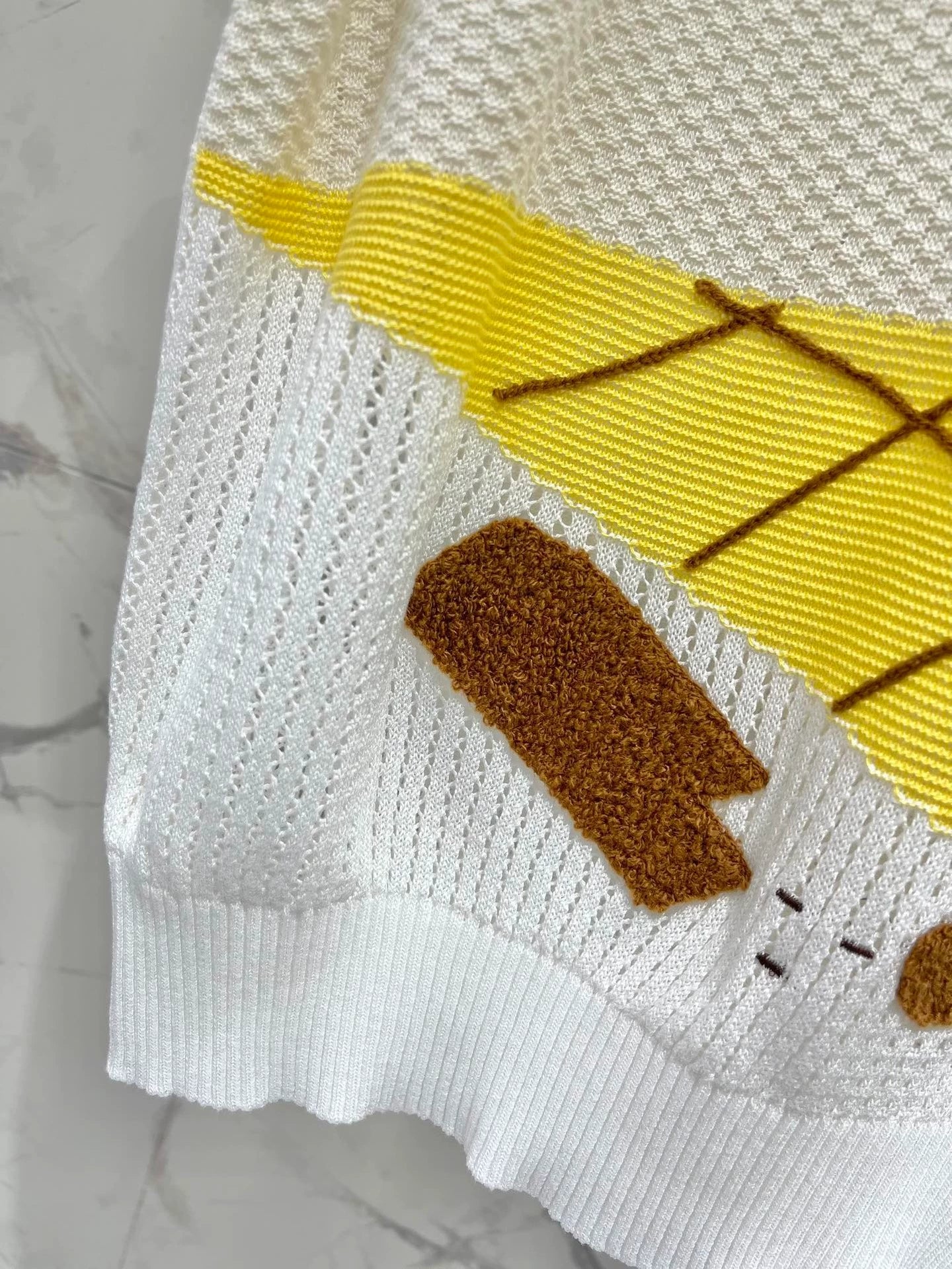 2025 new product Embroidered knitted short sleeves