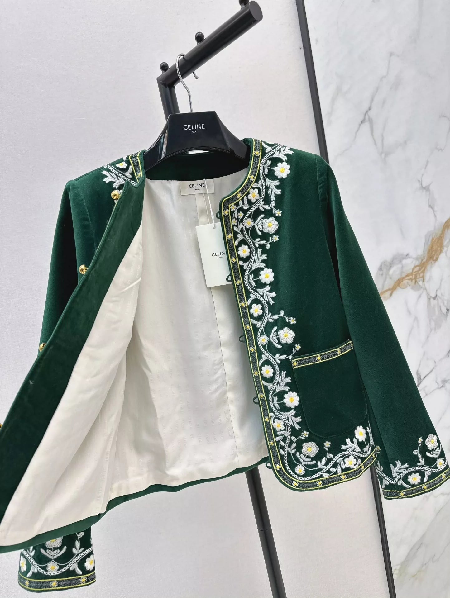 2025 new product Velvet embroidered jacket