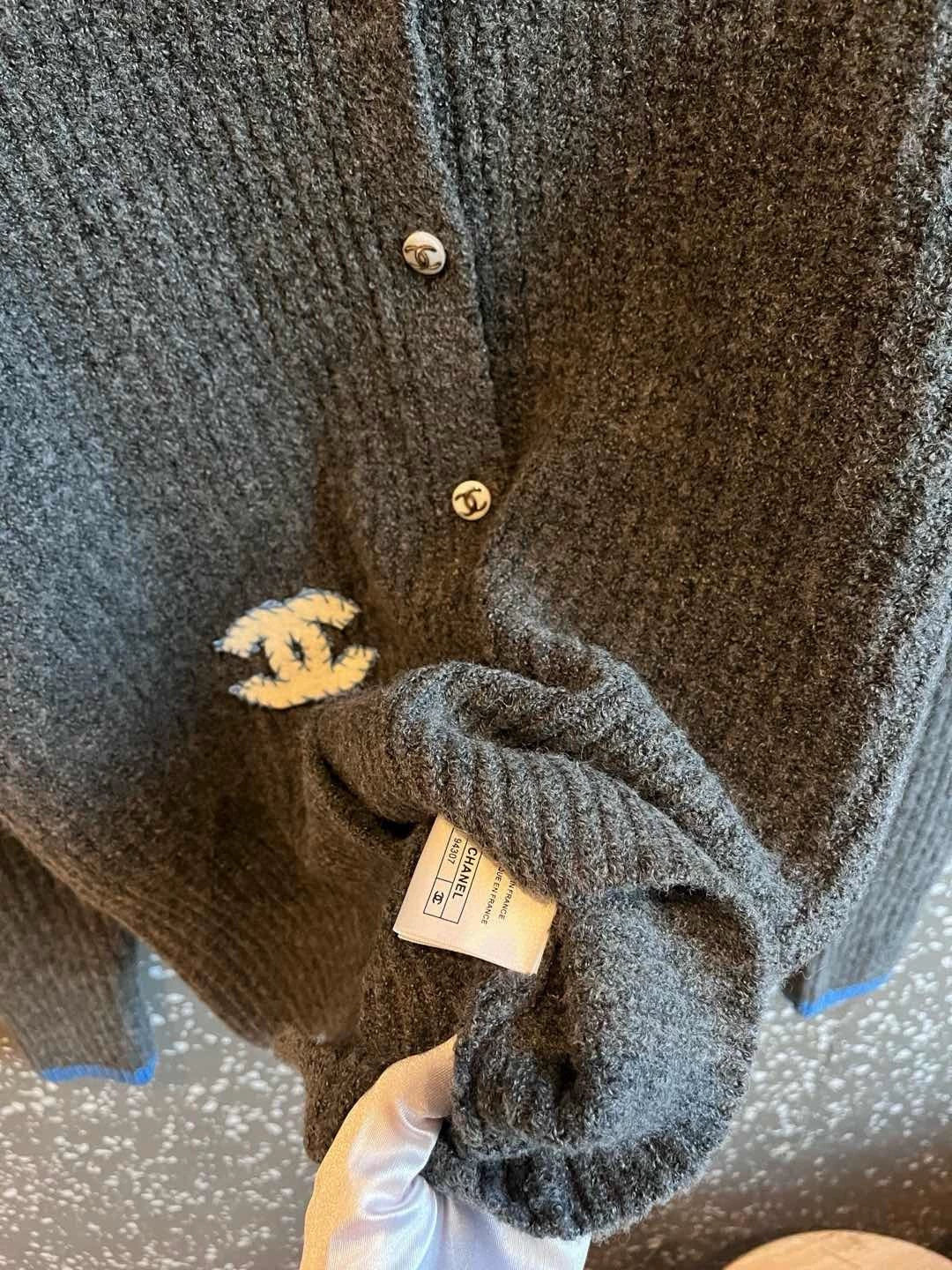 25fw Grey blue high neck cardigan(Medieval Series)