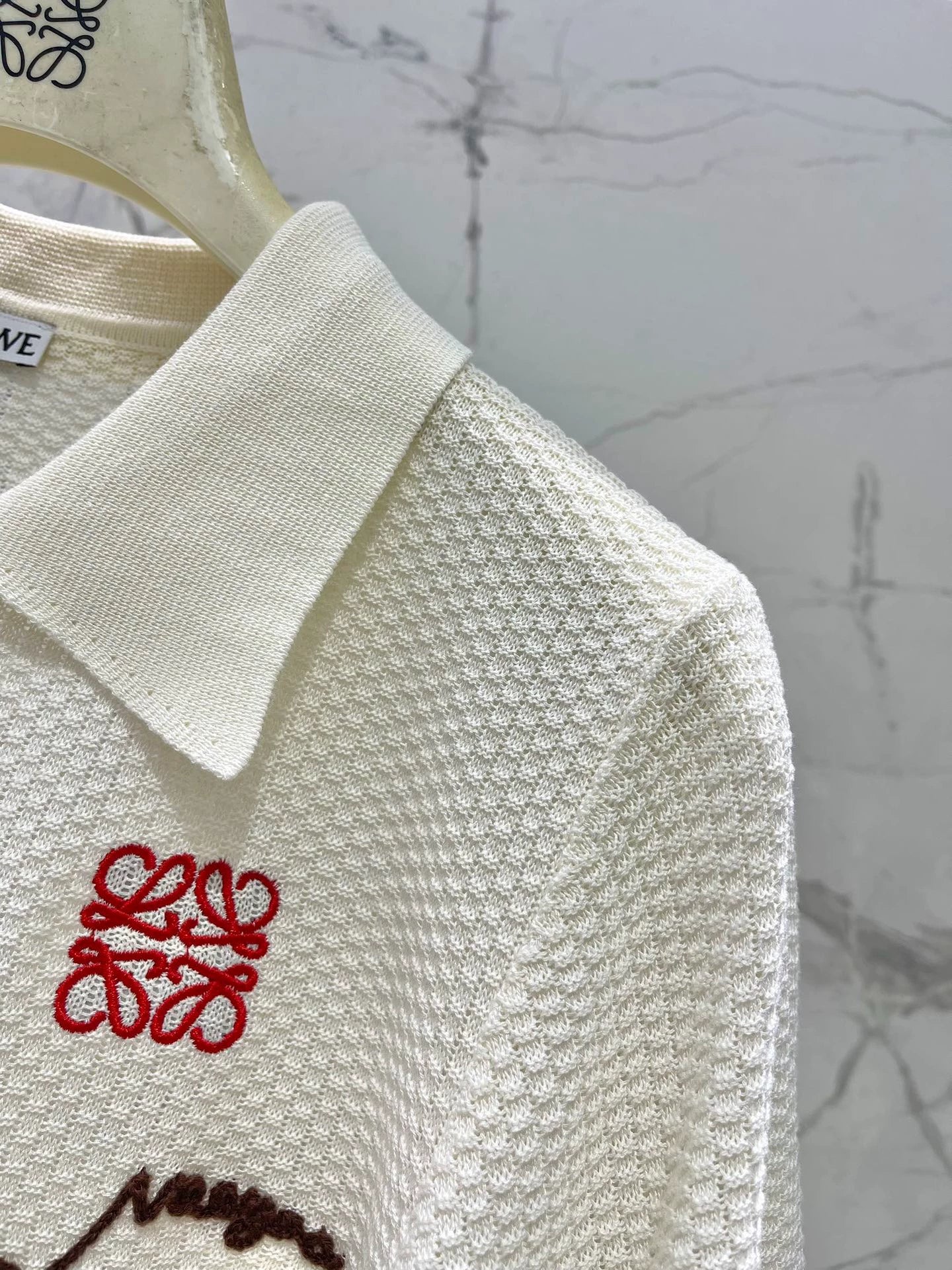 2025 new product Embroidered knitted short sleeves