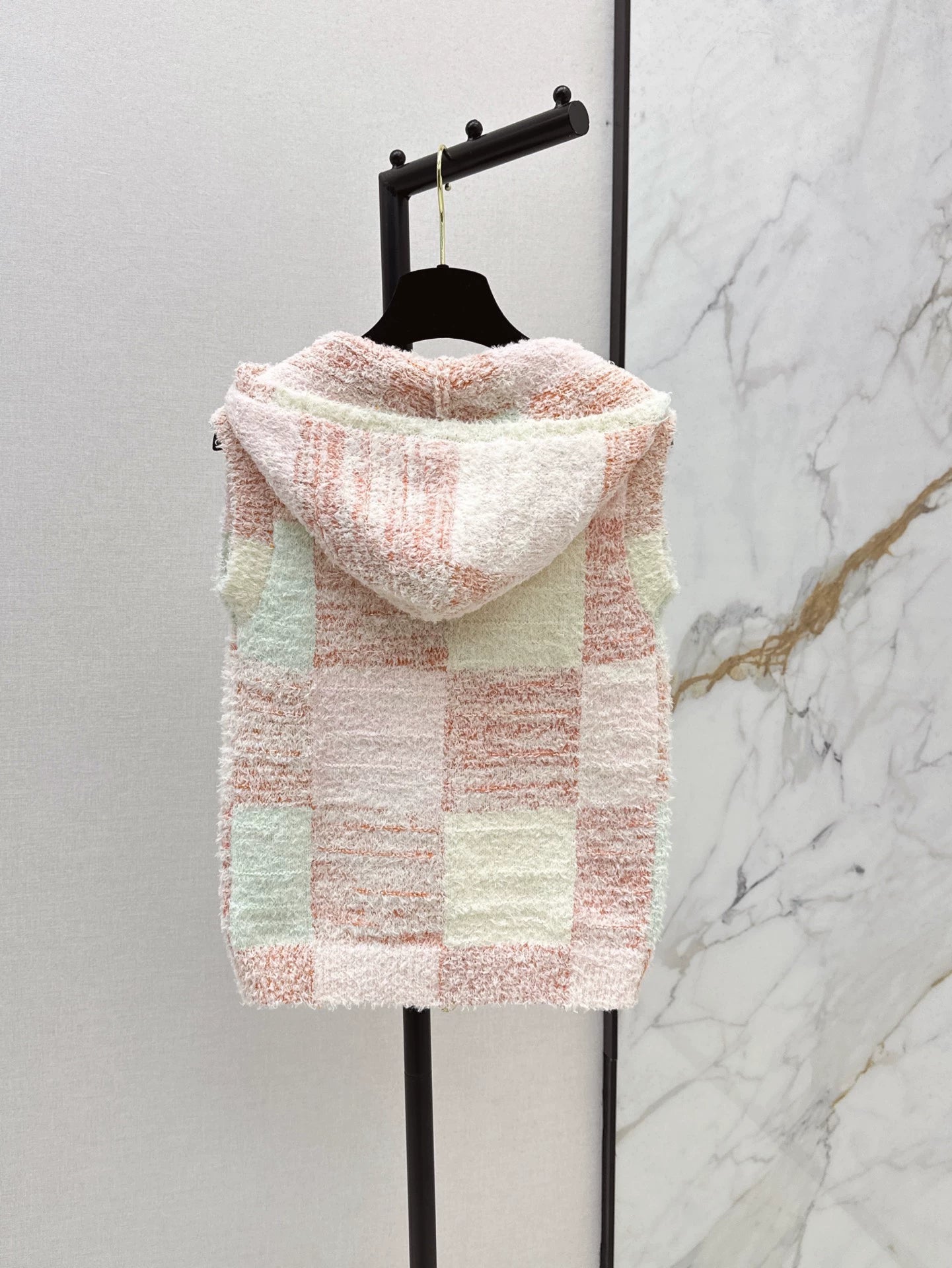 2025 new product Hooded knitted vest