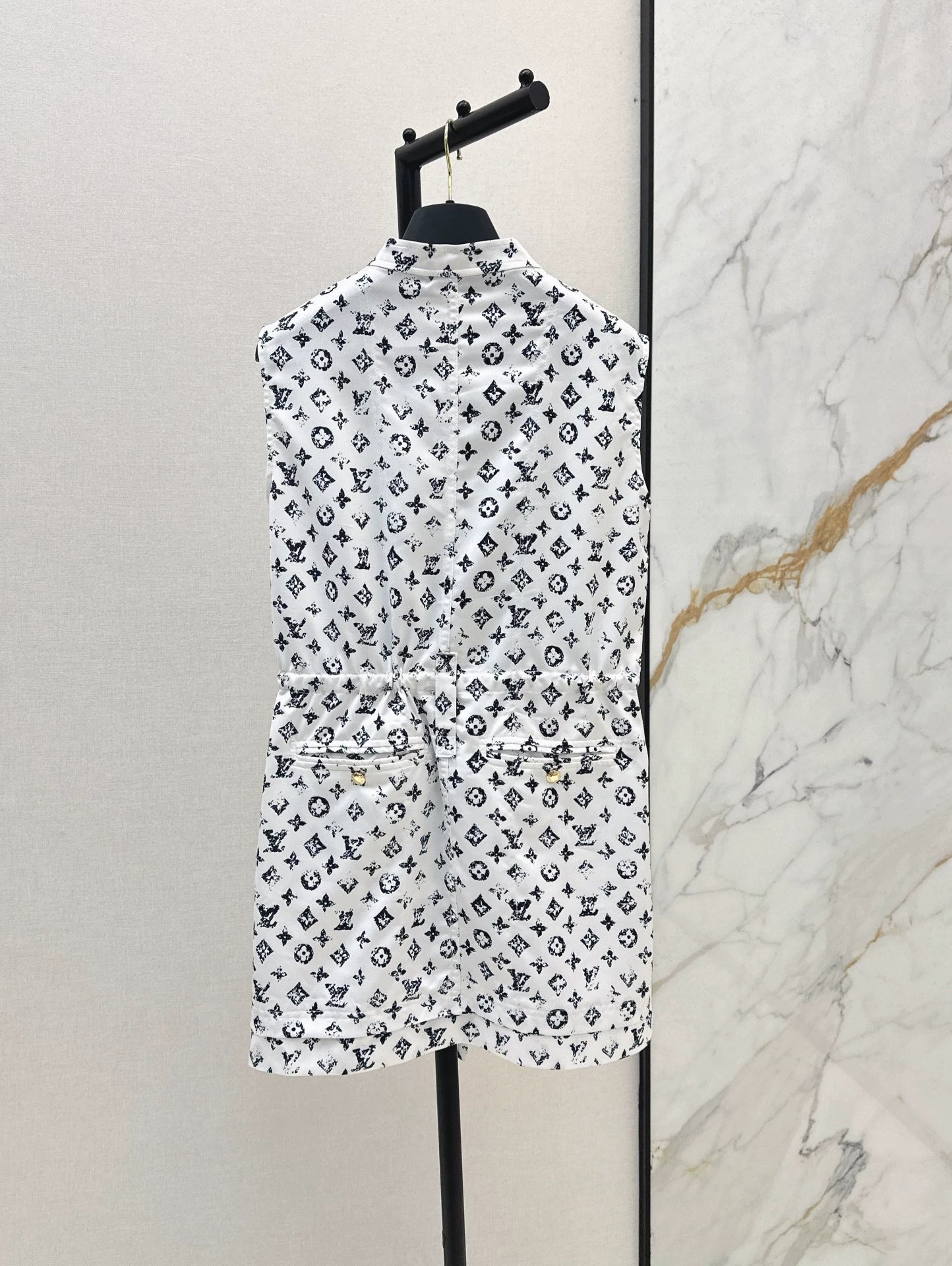 New Arrival Zippered Printed Vest Dress