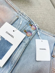 New gradient denim shorts