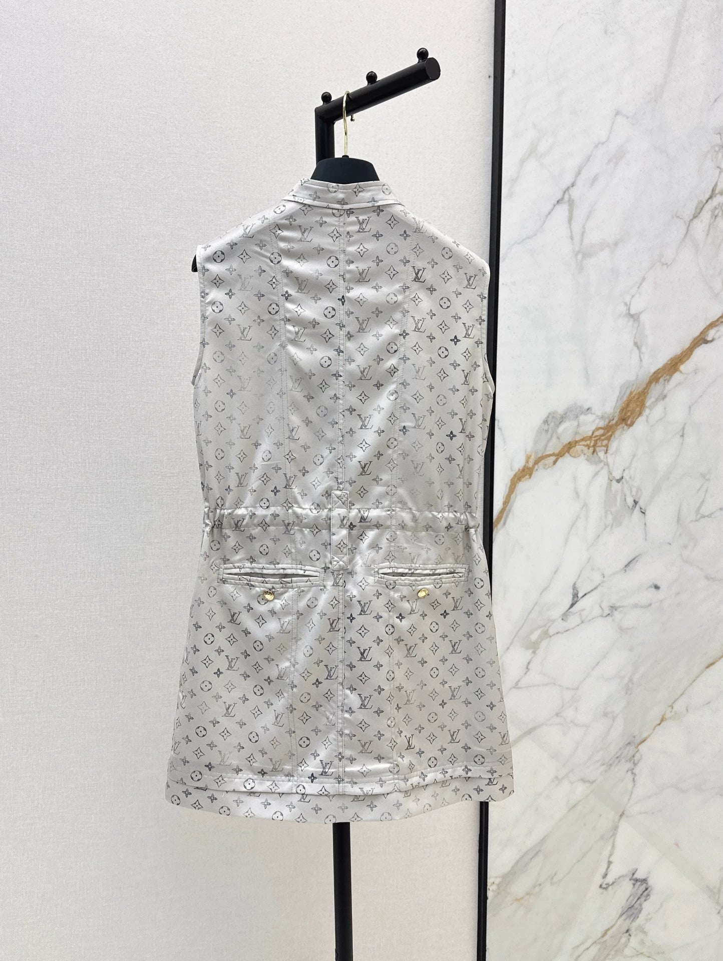 New Arrival Zippered Printed Vest Dress