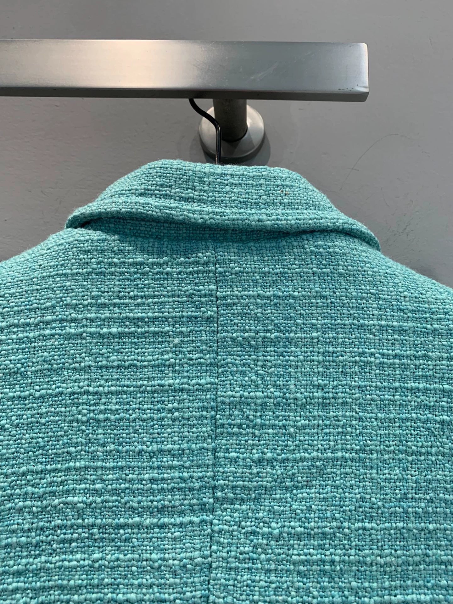 25fw Turquoise green tweed waist cinching jacket(Medieval Series)