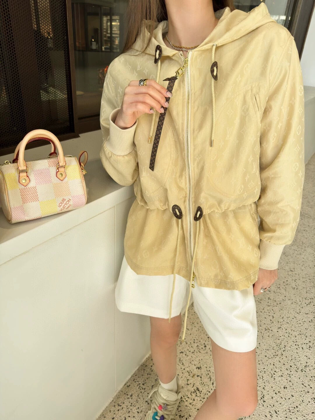 25 jacquard hooded jacket