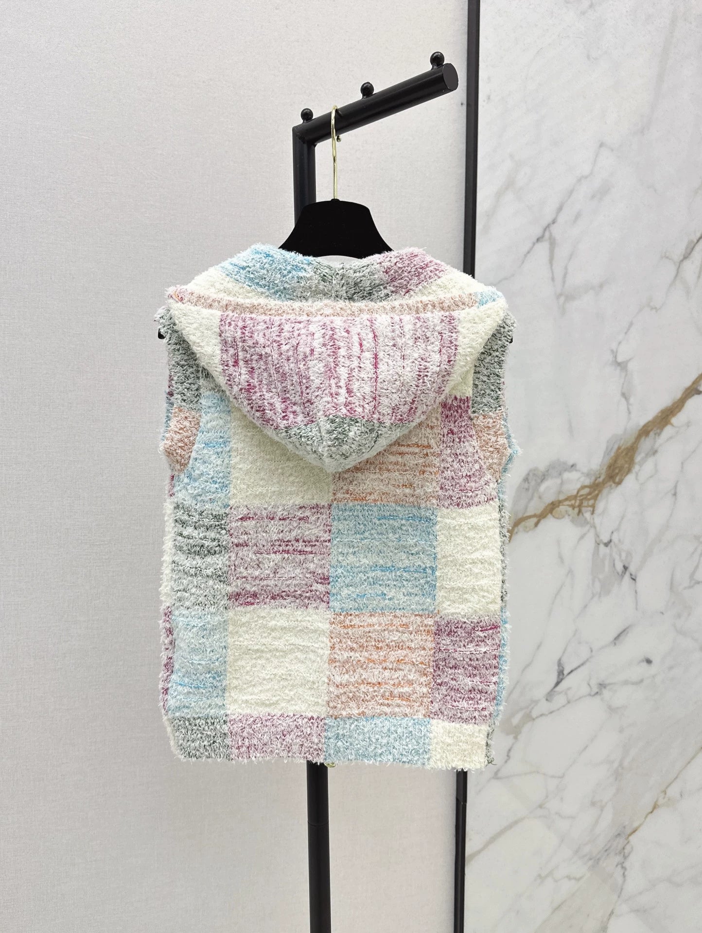 2025 new product Hooded knitted vest